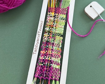Bookmark Weaving Loom Kit: British Wool, Hand-Dyed Yarn
