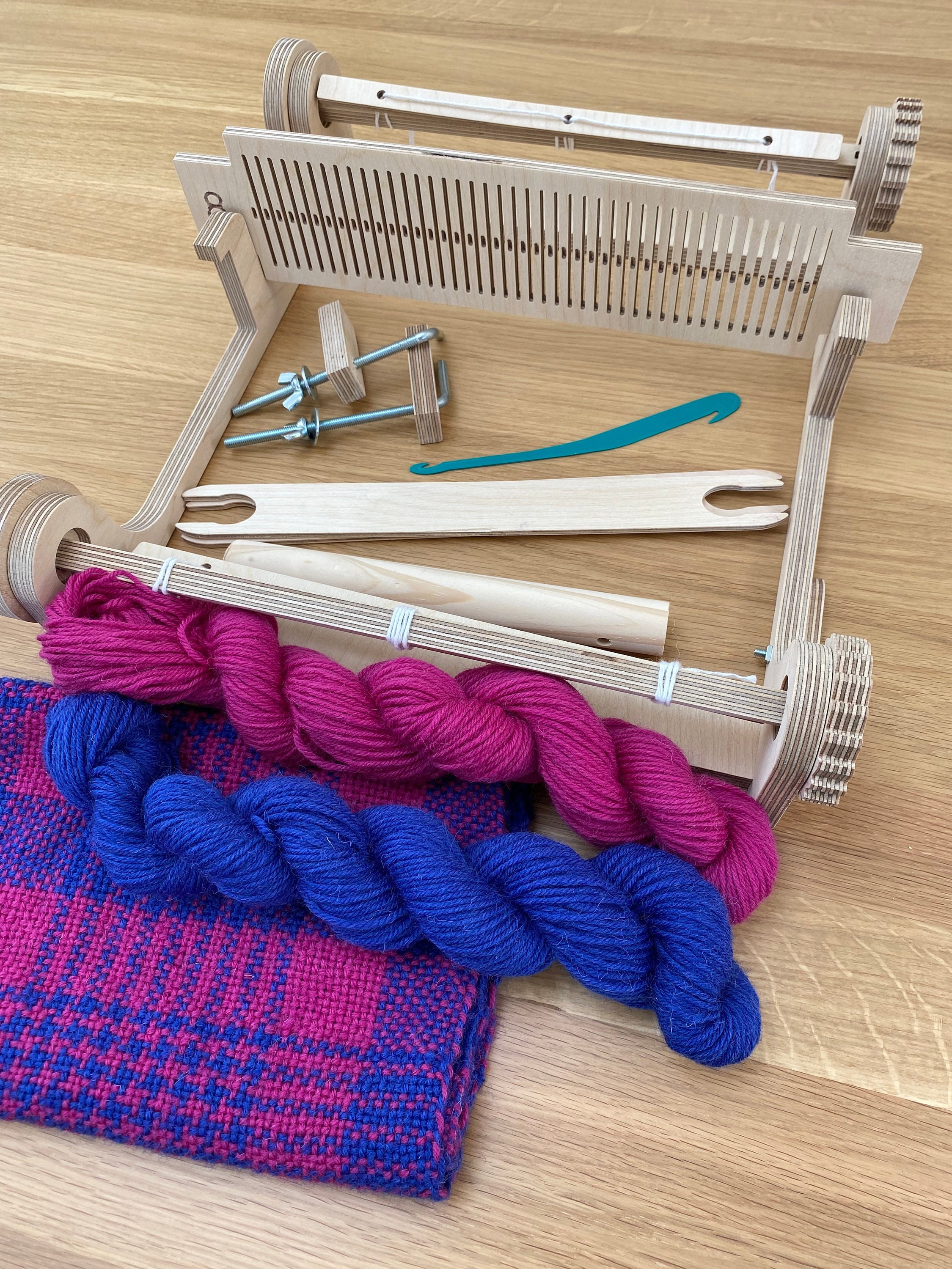 Scarf - woven with a peg loom - The Mini Smallholder