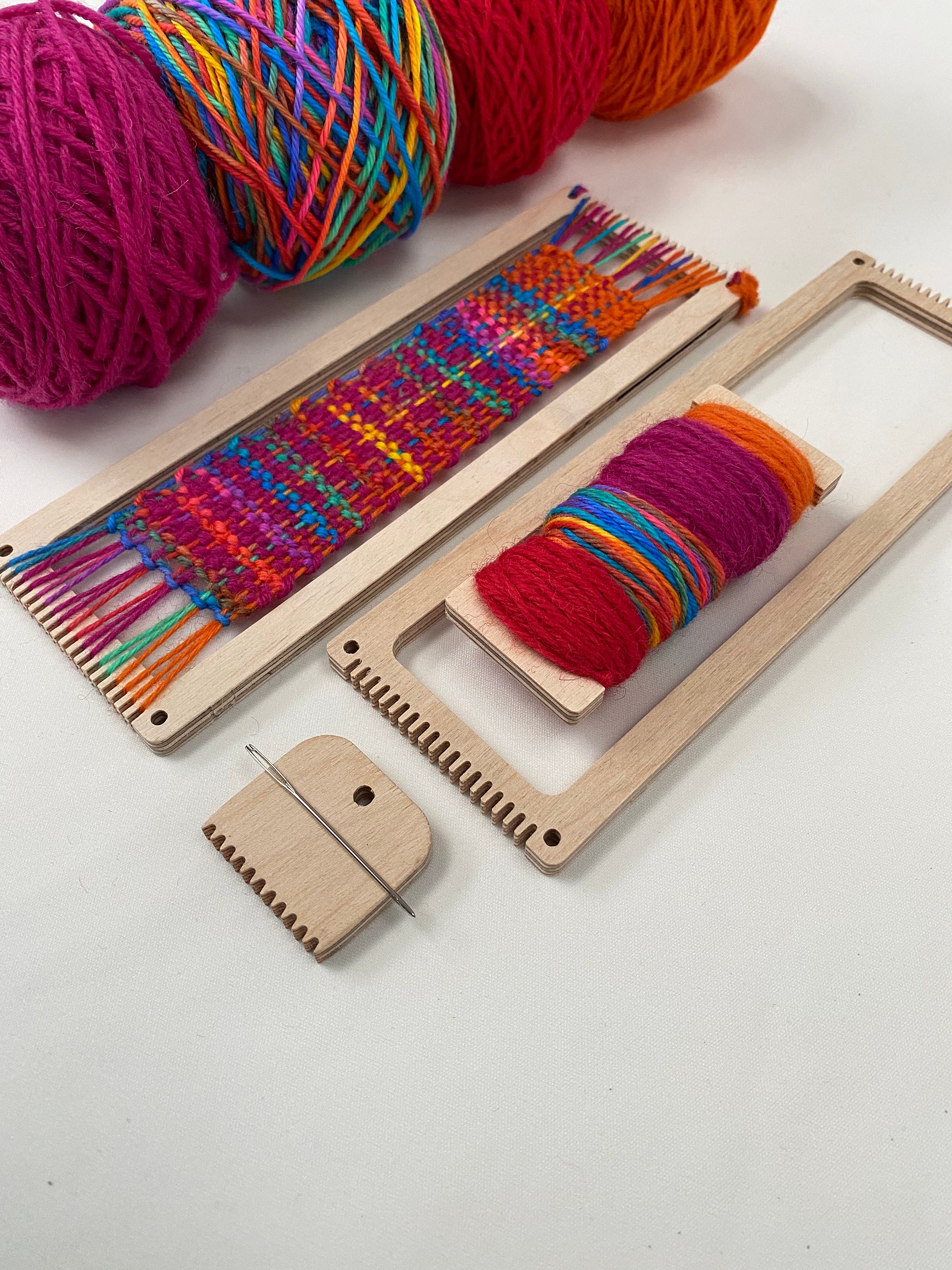 ZJRDYYK Weaving Loom Kit For Adult Beginners, 9.84 * 11.02 Inch Wooden Multi-Craft Weaving Loom, Wooden Knitting Loom Set