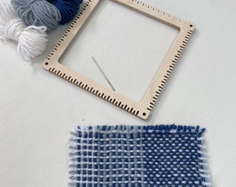 Bookmark Weaving Kit, Mini Loom, Learn to Weave With Green, Pink