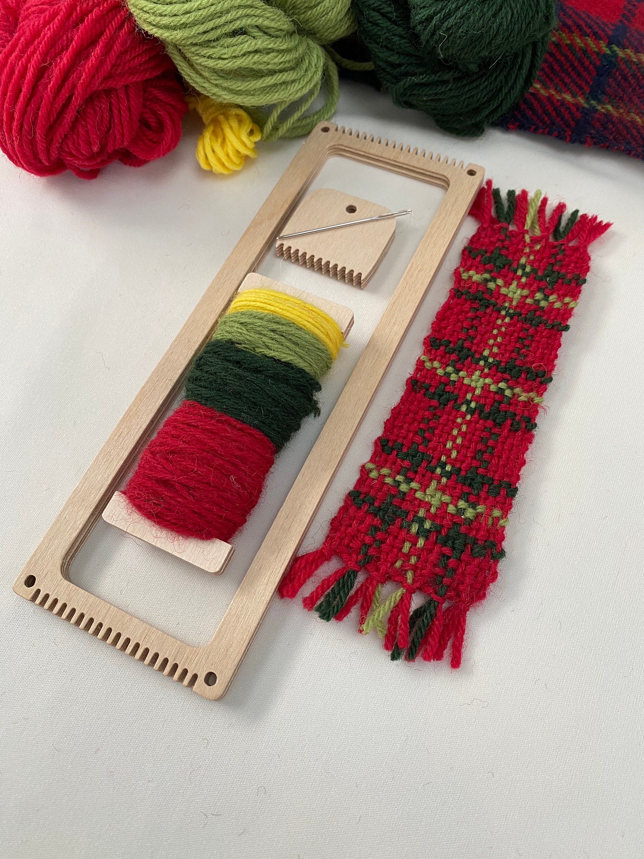 Tartan bookmark loom kit weaving kit learn to weave with Etsy 日本