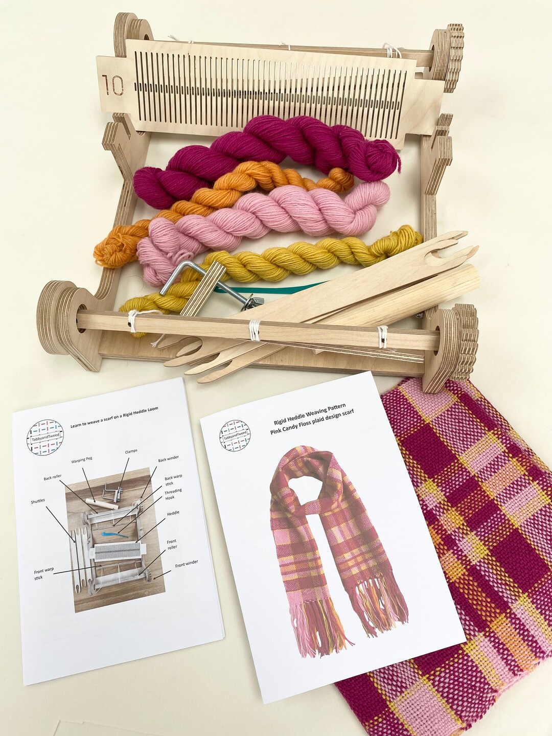 Rigid Heddle Loom Weaving Kit: Wool Scarf Project, UK Made - Etsy