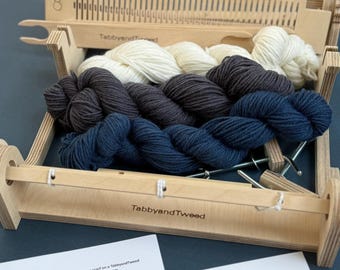 Rigid Heddle Loom Weaving Kit: British Wool Scarf, UK Made