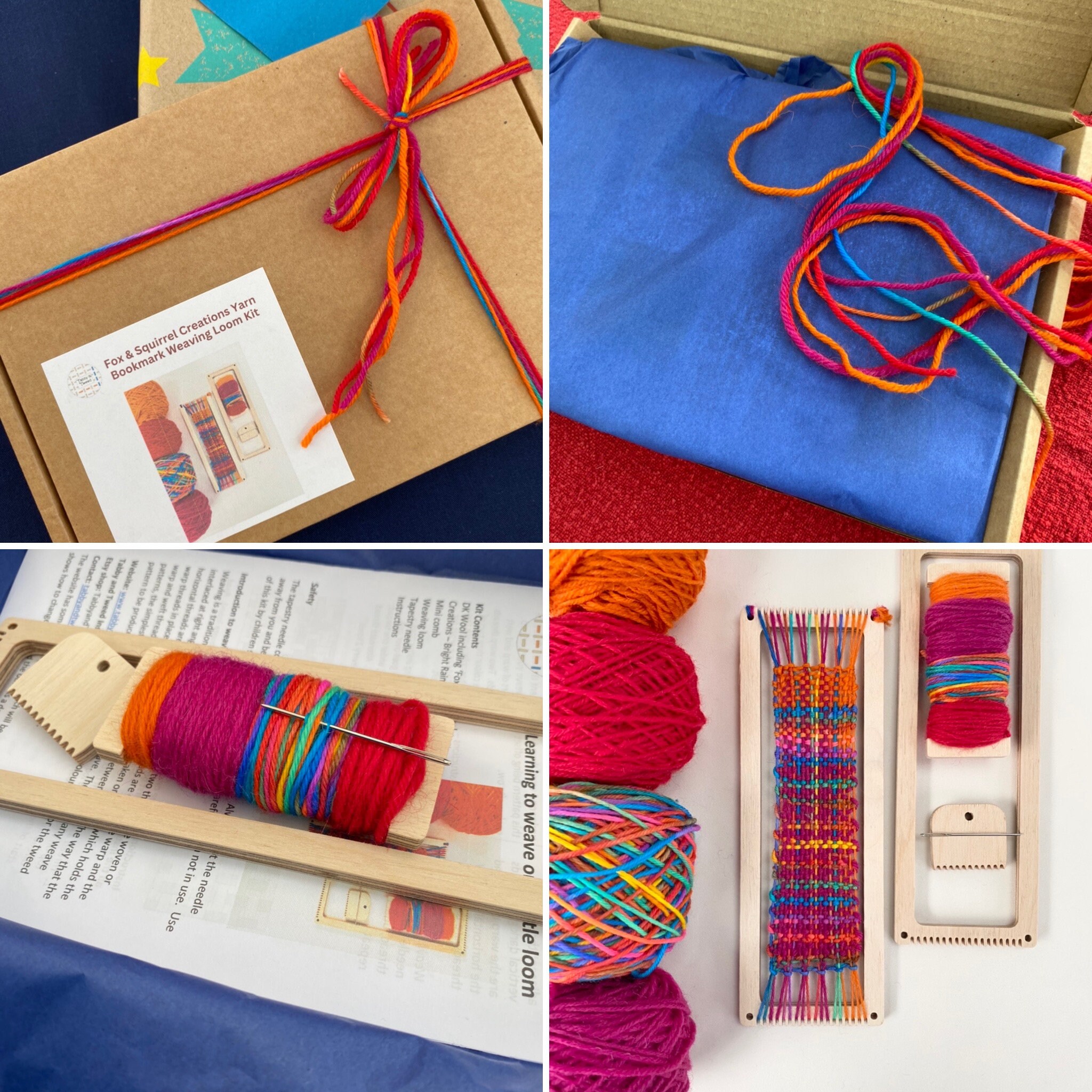 Bright Bookmark Weaving Loom Kit Learn to Weave With Fun Etsy UK