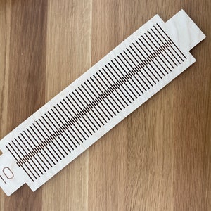 10epi wooden rigid heddle reed for use with a TabbyandTweed rigid heddle loom