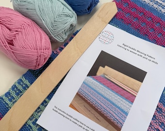 Rigid Heddle Loom Weaving Kit: Pick Up Stick Pattern Sampler
