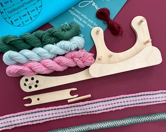Inkle Loom Weaving Kit - Small Portable With Carry Bag, Yarn and Instructions