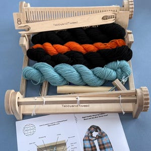 Rigid Heddle Loom Weaving Craft Kit: British Wool Tartan Scarf - Learn to Weave - Beginner Friendly