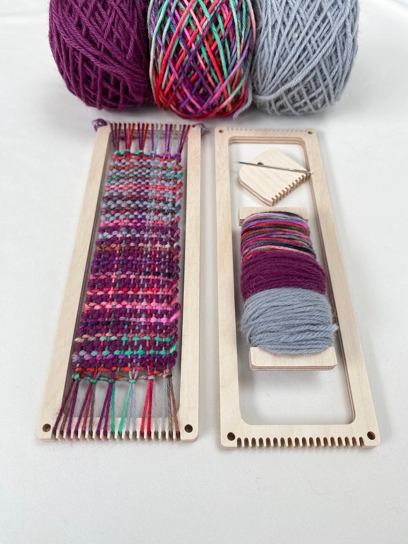 Bright Bookmark Weaving Loom Kit Learn to Weave With Handdyed Etsy