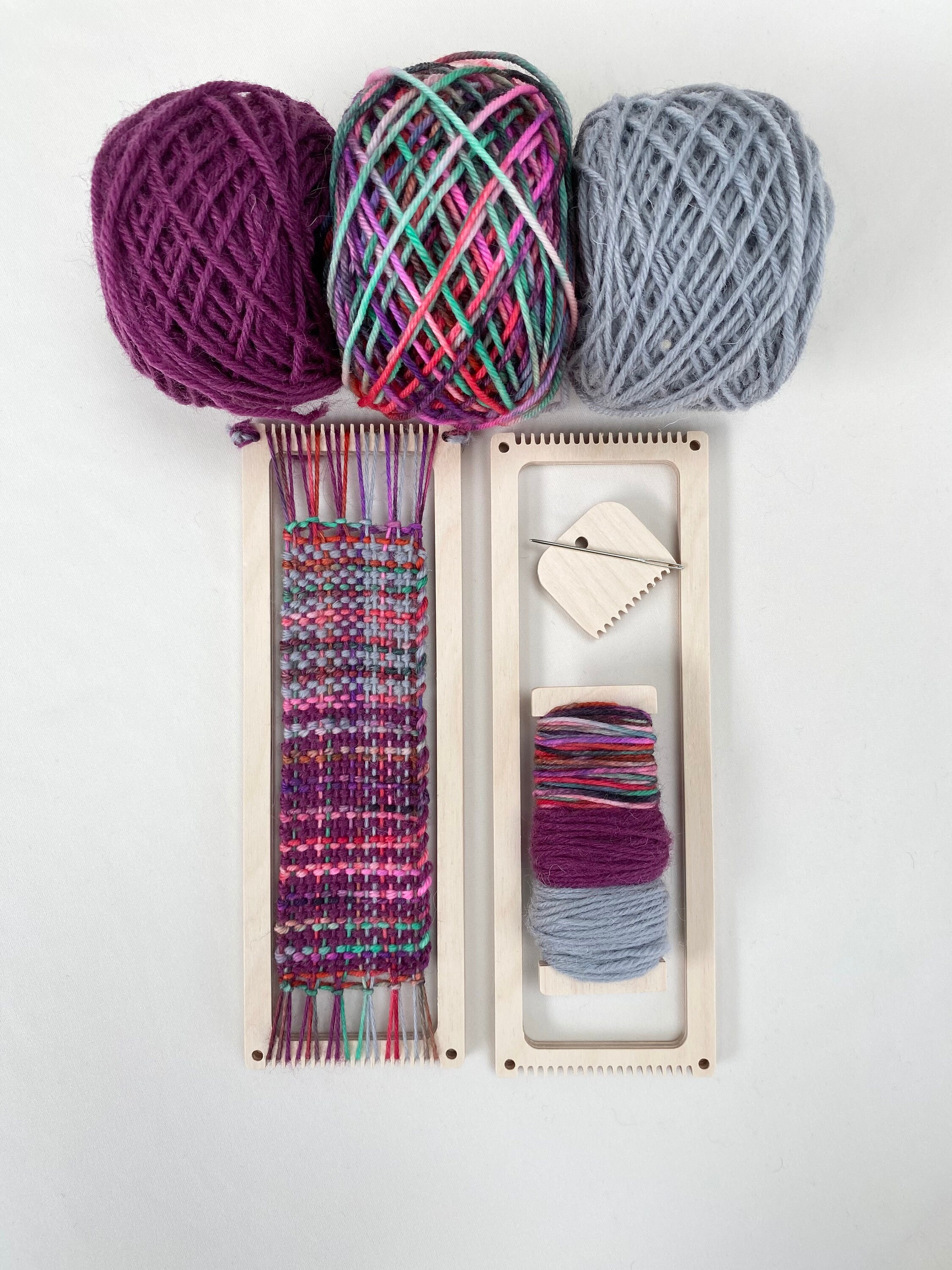 Bright Bookmark Weaving Loom Kit Learn to Weave With Handdyed Etsy