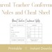 Parent Teacher Conference Printable Form for Teachers/ Special ...