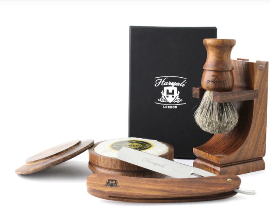 Rasier Set Aus Holz, Nassrasierer Rasier, Rasierpinsel ...