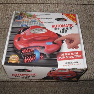 NEW Sealed Grillbot Automatic Grill Cleaning Robot & CHARGER Red