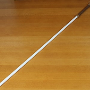 Bastón de plástico Delrin POM (blanco/negro) (8/10 mm) - 30&quot; (75 cm)