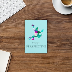 Motivationskarte Geschenk Frosch Spruchkarte Minimalistisch Modern Sprüche Inspiration Empowerment für Freund Yogalehrer Positive Gedanken