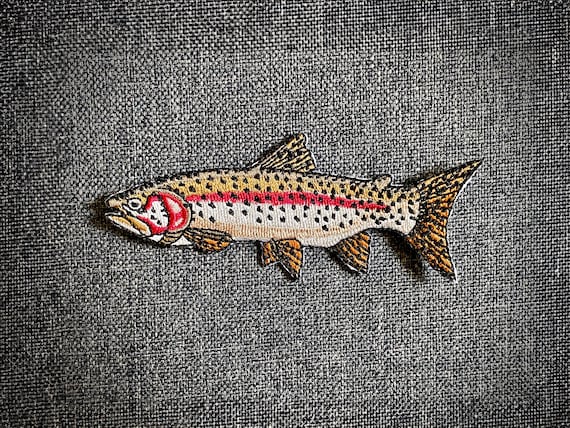 Rainbow Trout Iron-on Embroidered Patch Quality Fish Patches for Jackets,  Hats, Vests, Backpacks Fly Fishing Gifts for Men and Women 
