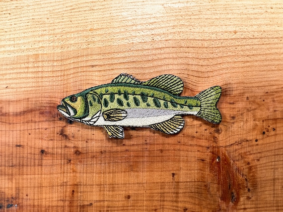 Largemouth Bass Iron-on Embroidered Patch Quality Fish Patches for Jackets,  Hats, Vests, Backpacks Fishing Gifts for Men and Women -  UK