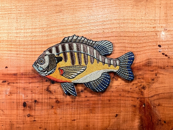 Bluegill Iron-on Embroidered Patch Quality Fish Patches for