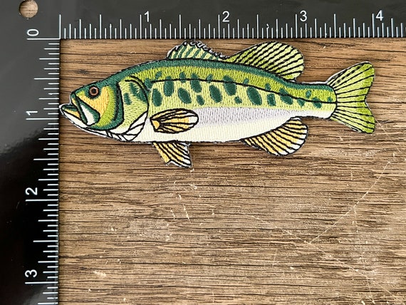 Largemouth Bass Iron-on Embroidered Patch Quality Fish Patches for