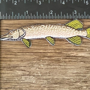 Pike Iron-On Embroidered Patch Quality Fish Patches for Jackets, Hats, Vests, Backpacks Fishing Gifts for Men and Women image 3