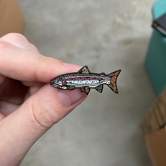Rainbow Trout Enamel Pin | Quality Fishing Pin | Fly Fishing Gift