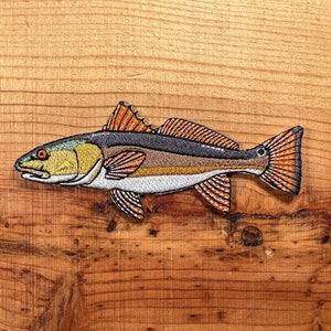 Redfish / Red Drum Iron-On Patch | Quality Fish Patches for Jackets, Hats, Vests, Backpacks | Saltwater Fly Fishing Gifts