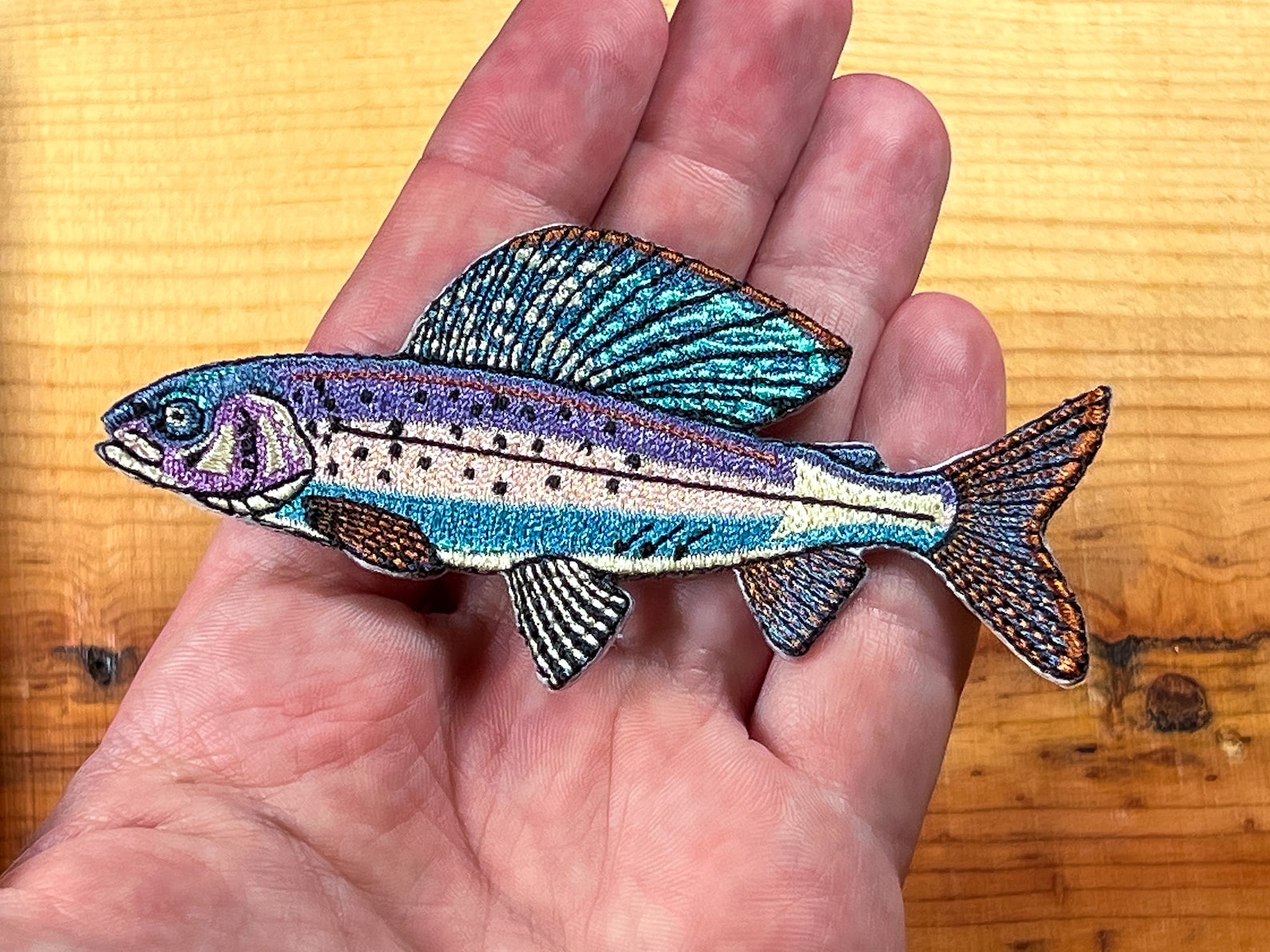 Arctic Grayling Patch | Quality Fish Patches for Jackets, Hats, Vests ...