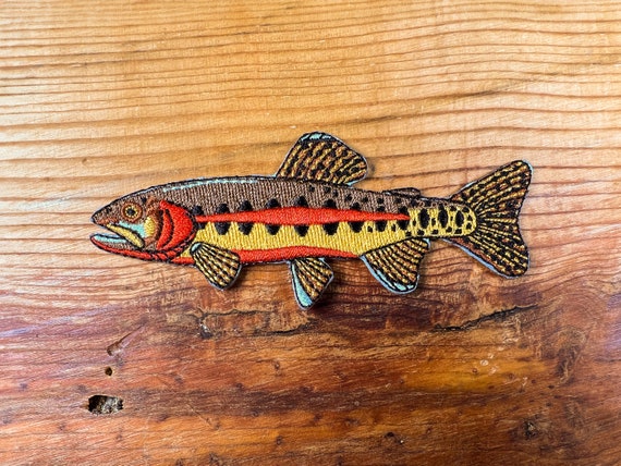 Golden Trout Iron-on Embroidered Patch Quality Fish Patches for Jackets,  Hats, Vests, Backpacks Fly Fishing Gifts for Men and Women 