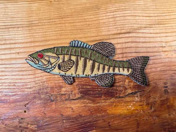 Smallmouth Bass Embroidered Patch Quality Fish Patches for Jackets, Hats,  Vests, Backpacks Fishing Gifts for Men and Women 