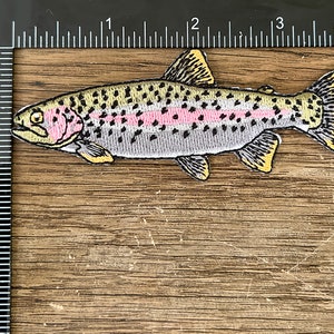 Rainbow Trout Iron-On Patch Quality Fish Patches for Jackets, Hats & More Fly Fishing Gifts image 6