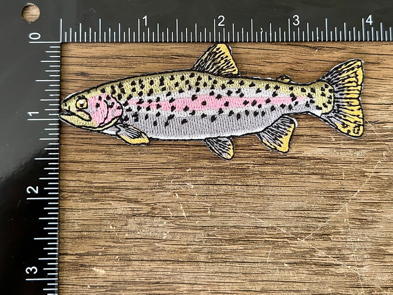 Rainbow Trout Iron-On Patch Quality Fish Patches for Jackets, Hats & More Fly Fishing Gifts image 6