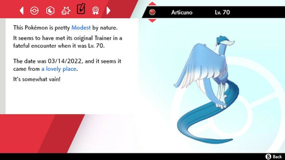 Legal Shiny Event! Shiny Galarian Articuno + free item for Pokemon  Sword/Shield