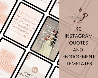 Instagram Engagement Posts & Stories Canva Template | Instagram Posts | Instagram Story Vorlagen Canva | Bearbeitbare Instagram Vorlagen