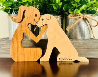 Girl with golden doodle/ labradoodle- personalization available