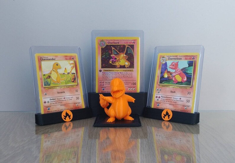 Pokémon Card Stand Top Loaders/graded PSA Cards Charmander Etsy UK