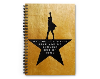 Hamilton Musical Notebook: spiraalvormig dagboek met thema
