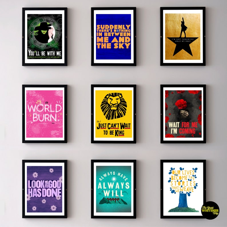 Musical Theater Gallery Wall Art Digital Download theater class, choir, show choir, musical theater, theatre, theatre classroom art image 1