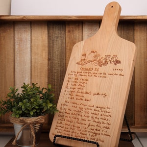 Engraved Wood Recipe Cutting Board