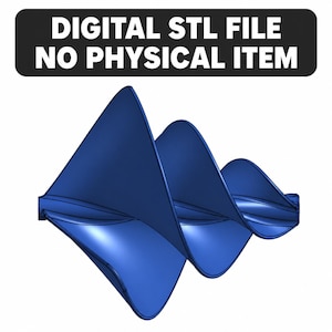 Puede incluir: Un modelo 3D digital azul de un sinfín o hélice de transportador de tornillo con un diseño de hoja helicoidal. La imagen incluye el texto DIGITAL STL FILE NO PHYSICAL ITEM en la parte superior, indicando que es un archivo para impresión 3D.