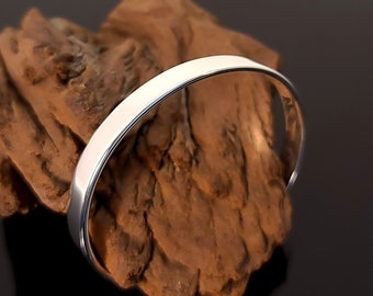 Silver bangle - sterling silver bangle - cuff - polished bangle - narrow bangle - nickel-free - simple - solid - bracelet - 925