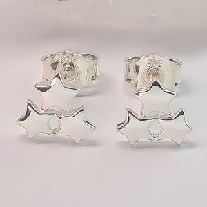 Sternenohrstecker - Silberohrstecker - Stern als Ohrstecker - Sterlingsilber Ohrstecker - Ohrstecker nickelfrei - Ohrstecker mit Sternen 925