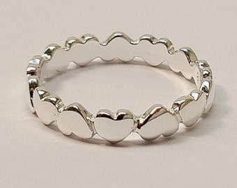 Heart ring - silver ring - sterling silver ring - simple ring - polished ring - filigree ring - silver ring - nickel-free - 925