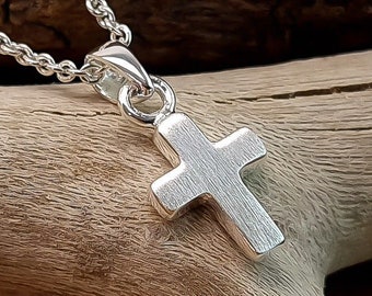 Silver cross - pendant - necklace pendant - silver pendant - cross made of silver - communion cross - cross pendant - polished cross - matt cross