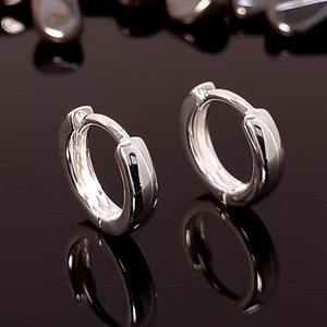 Creole - folding creole - hinged creole - silver creole - creoles - silver creole - polished creole - earring - hinged folding creole