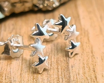 Star stud earrings - stud earrings - silver stud earrings - star - stud earrings with star - star stud earrings - star earrings - sterling silver - 925