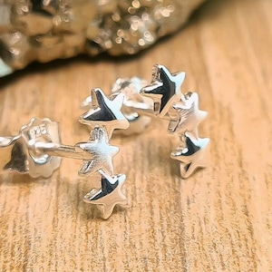 Sternen Ohrstecker - Ohrstecker - Silber Ohrstecker - Stern - Ohrstecker mit Stern - Stern Ohrstecker - Sternohrringe - Sterlingsilber - 925