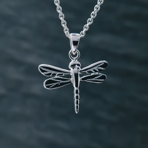 Dragonfly pendant - pendant - necklace pendant - silver pendant - dragonfly - pendant silver - animal pendant - animal - necklace - silver chain
