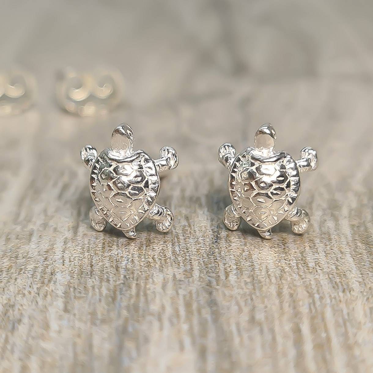 Hifeeled Schildkröte Ohrringe 925 Sterling Silber - Ohrstecker Für Damen