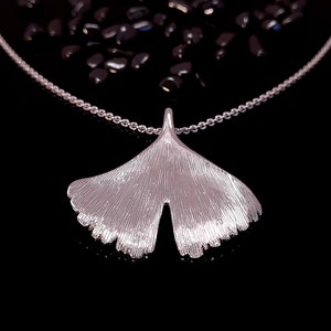 Ginkgo leaf pendant - pendant - silver pendant - necklace pendant - ginkgo - ginkgo leaf - pendant made of silver - leaf - sterling silver - 925