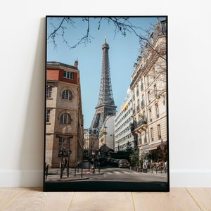 Eiffel tower photo print,Paris street wall art,Printable Paris Art,France photography,French architecture poster,digital download